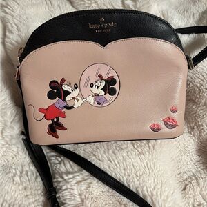 Kate Spade Black and Pink Minnie Mouse Crossbody Bag